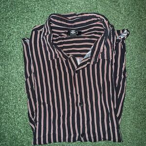 Forever 21 Black Shirt with Pink Stripes